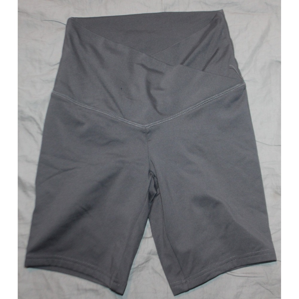 Wild Fable Women's High-Rise Polyester Bike Shorts Gray size XS